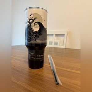 Nightmare Before Christmas Stainless Steel Tumbler w/ Handle Lid and Straw 40 oz